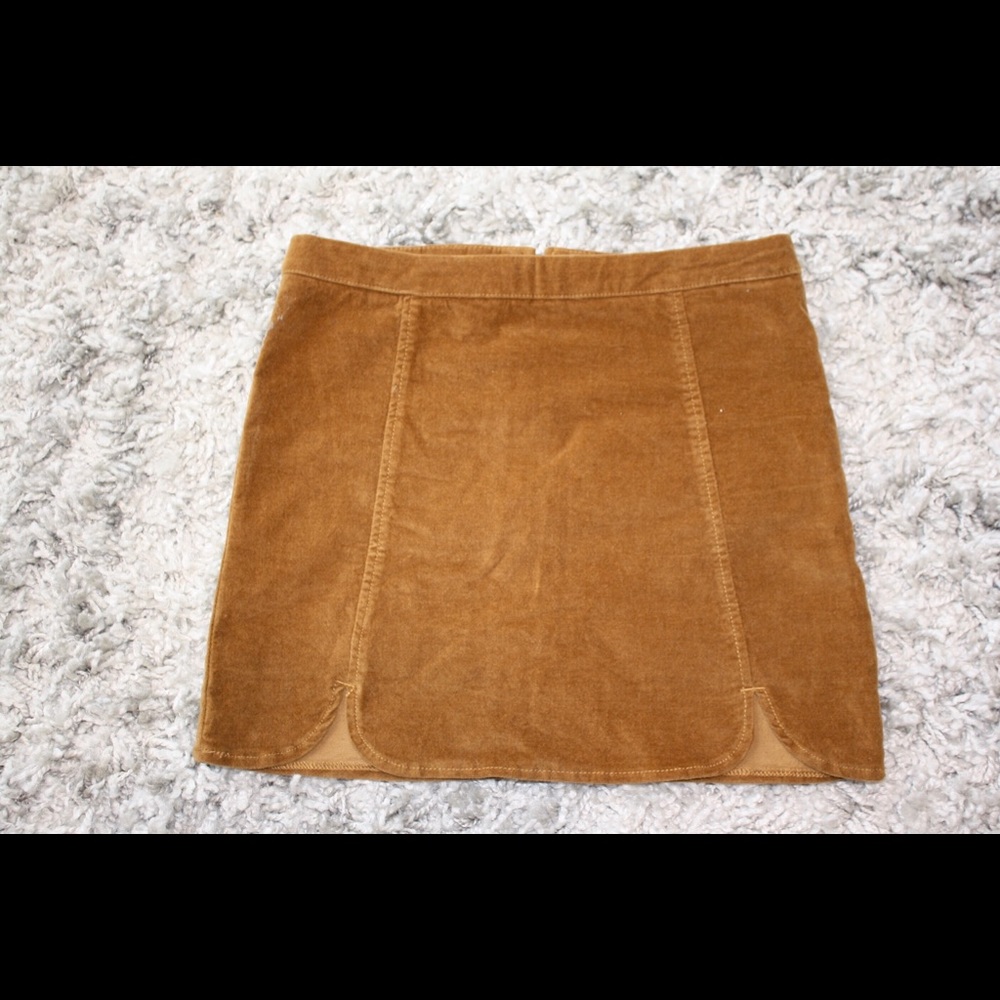 Tan Corduroy Skirt